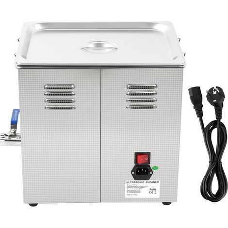 Nettoyeur Ultrasonique 10L Acier Inoxydable avec Minuterie LED Numérique et Chauffe pour Bijoux Lunettes, 200-240V UE (1/5)