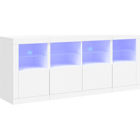 Maison Exclusive - Aparador con luces LED blanco 163x37x67 cm (1/5)