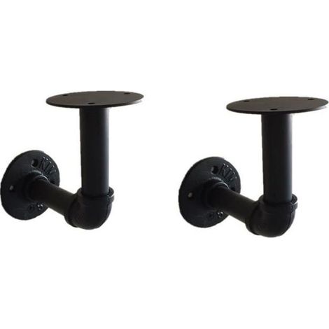 2pcs Tuyau Fixations pour étagère industriel Équerre pour étagère (1/4)