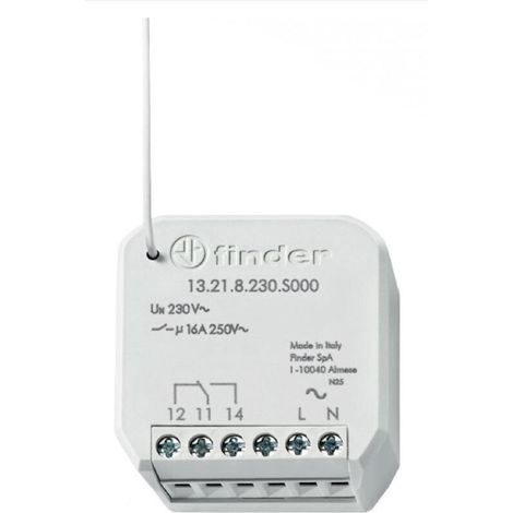 Attuatore radio finder 13218230s000, 1 scambio, 16a, 868mhz per cronotermostato smart bliss2.