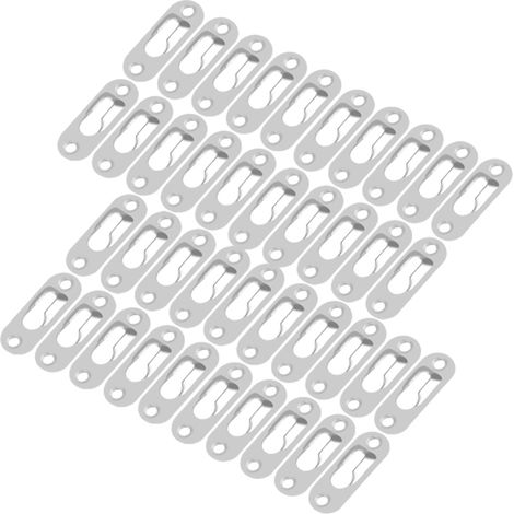 Beyamis 40 attaches murales en métal argenté avec trou de serrure pour cadres photo, à fixer à l'intérieur (1/5)