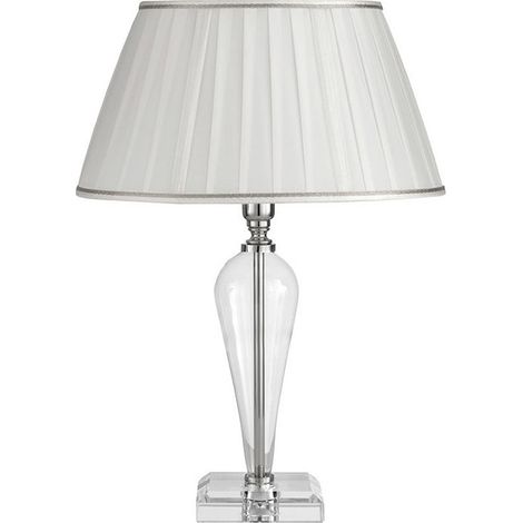 Lampe de table en verre style classique Ravel 32 - Gris acier (1/2)