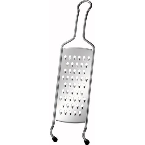 RÖSLE Grattugia a grana grossa. Grattugia di alta qualità per verdure crude, patate, o formaggio, con base in silicone, acciaio inossidabile 18/10 (1/3)