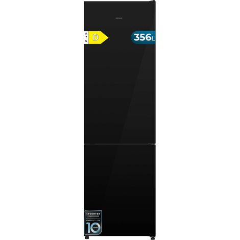 Cecotec Frigorífico Combi 356L Bolero CoolMarket Combi 356i Black Glass D. 200cm de Alto, 59,5 cm de Ancho, Clase E