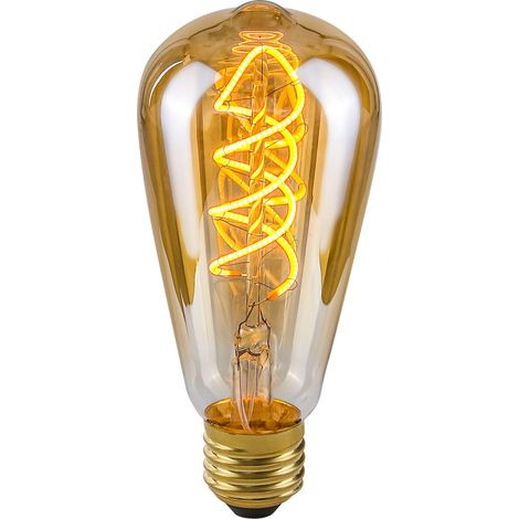 Ampoule LED E27 4W 2200K ambre rétro Edison Italux ST64 (1/2)
