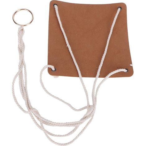 Jardinière suspendue Haofy, corde en coton et cuir PU, 62 x 20 cm, suspension (1/5)