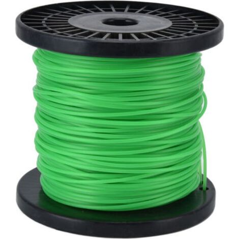 Ligne De Coupe 2 Mm - Nylon Vert - Pour Tondeuse À Gazon Et Coupe-Bordures - 100 M (1/5)