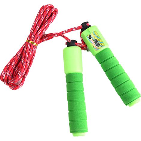 Corde à Sauter - Compteur Numérique - Poignées en Mousse - Longueur Réglable - Pour Entraînement Cardio et Renforcement Musculaire - 1 Pièce (1/5)