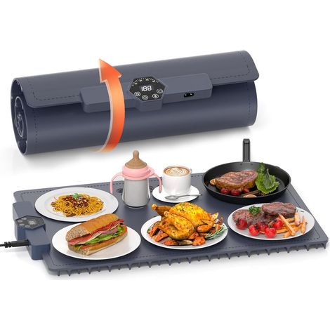 Chauffe Plat Électrique Noir pour Assiettes