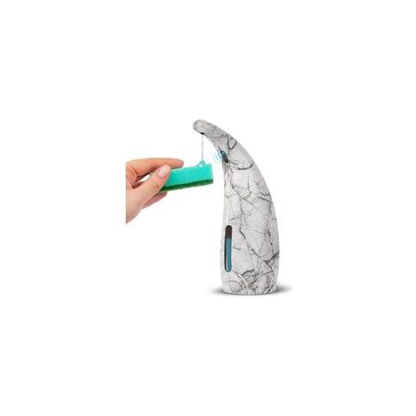 Distributeur de Savon Automatique 300ml Design Marbre Encre, Étanchéité IPX6 Sans Contact, Idéal pour Cuisine et Salle de Bain
