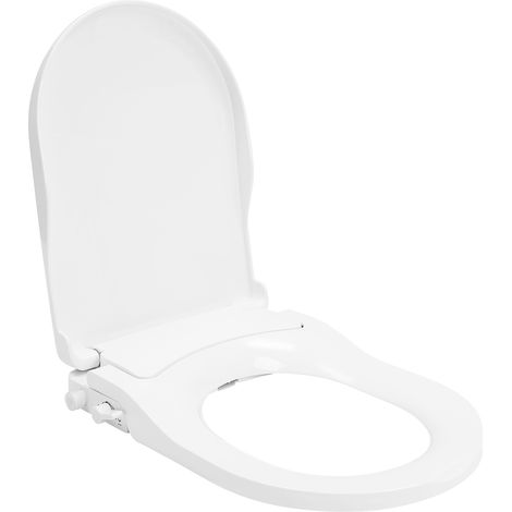 YISSALE-Nicht-elektrischer Bidet-Toilettensitz mit zwei Düsen - manuelles Bidet aus PP-Material, umweltfreundlich und einfach zu montieren, passend für WC-Schrägstutzen mit Lochabstand 4,5–6,4 Zoll, i (1/5)