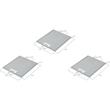 3 PZ ELICA GRI0009219A- 1010GY FILTRO CAPPA METALLICO 305x267x9 mm F 239 (1/3)