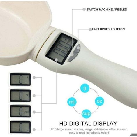 Balance De Cuisine - Précision 0,1 G - Affichage Numérique - Grammes Millilitres Onces Tasses - Plastique Durable - 1 Pièce (1/4)