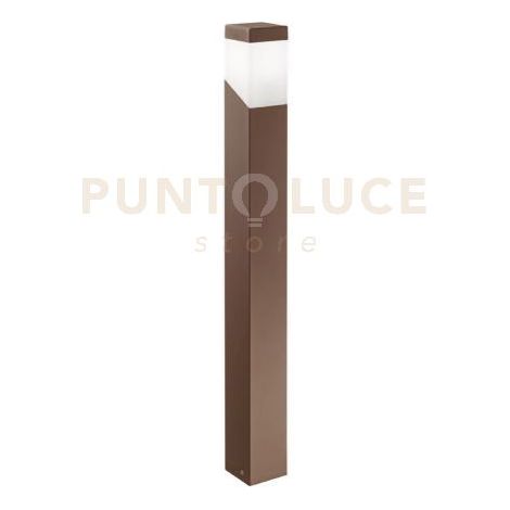 GES621- PALETTO RUGGINE 1 LUCE ATTACCO E27 IP44 ALLUMINIO 100CM