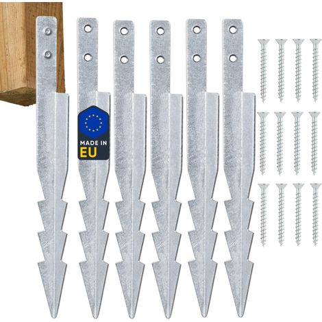 Kit ancrage balançoire 6 pièces Acier galvanisé S355 Fabriqué en EU, acier S355 galvanisé résistant à la corrosion, fixation solide avec vis pour aire de jeux et portique (1/5)