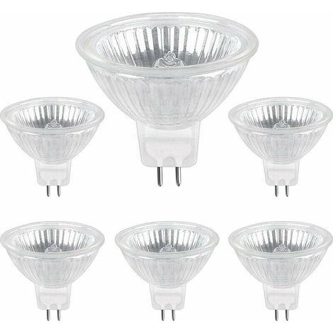 Halogen Bulb Pack of 6 GU5.3 35W 12V, 400lm Warm White 2700K Dimmable, MR16 Halogen Spot Bulb