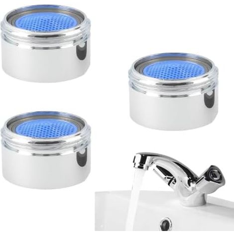 M22 Wasserhahn-Luftsprudler, Filter-Luftsprudler, 3-teiliger Wasserhahn-Filter, wassersparender Wasserhahn-Luftsprudler, M22-Luftsprudler, Badewannen-Mischbatterie-Luftsprudler, Wasserhahn-Luftsprudle