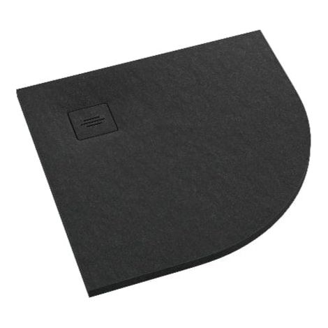 Duschwanne Viertelkreis Stabildense® Ultralight Premium TYTANIT SCHWARZ 90x90 cm (1/4)