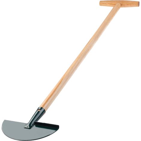 Coupe-bordures, coupe-bordures en acier avec manche en bois, coupe-bordures robuste pour jardin, mauvaises herbes, herbe, lame de coupe, coupe-bordures (poignée en T) (1/5)