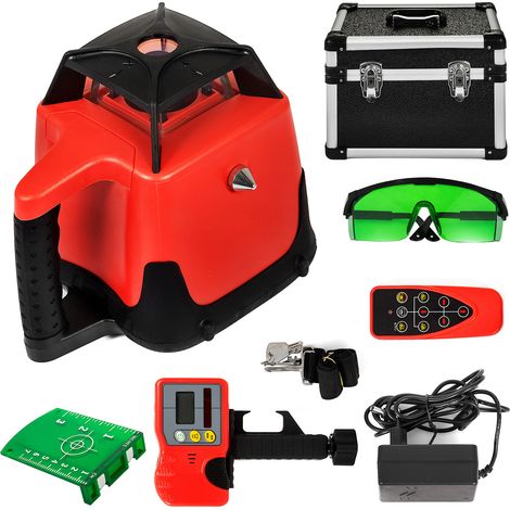Mophorn Nivel láser de haz verde , kit de nivelación automática y autorrotativo, herramienta láser profesional de alta resistencia con receptor, control remoto y estuche de transporte (1/5)