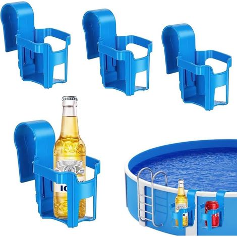 4 Stück Porte Gobelet Piscine, Multifonctionnel Porte Gobelet Au Bord De La Piscine Détachable Porte-gobelet au Bord de la Piscine Accessoire Piscine Hors Sol pour Les Fêtes D'été, Boissons (1/5)
