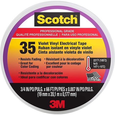 CINTA AISLANTE SCOTCH® 35 VIOLETA (1/2)