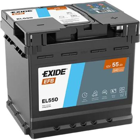 Batería de coche Exide EL550 EFB 55Ah 540A