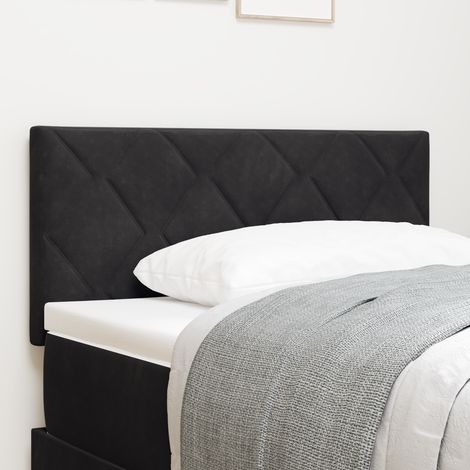 LED Headboard with LED Strip Lights Manual Black 90 cm Velvet vidaXL (1/5)