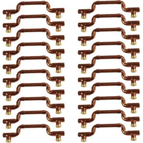 Lot de 20 Poignées Mobiles et élégantes en Cuivre - Entraxe 160 mm - Ø12 - Arcanaute (1/3)