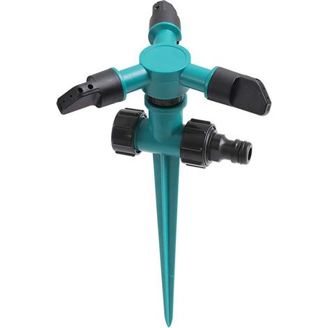 3-teiliges automatisches Bewässerungsset, automatisches Rasensprenger-Bewässerungssystem, 3-armiger Gartensprenger, Bodensprenger, Gartensprenger, für Kinderspielplätze (Grün) (1/5)