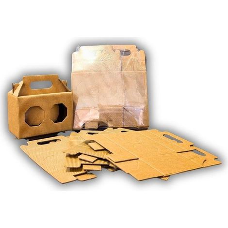 Scatoletta avana per 2 vasetti di miele da 250 g (10 pezzi)