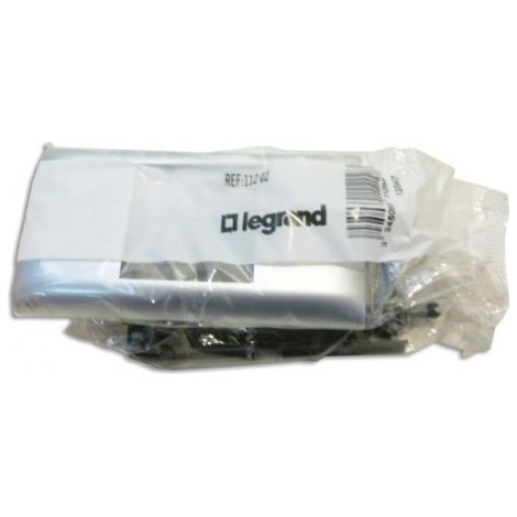 Support 2 modules appareillage PROG MOSAIC 45mm alu pour couvercle 65mm goulotte DLP LEGRAND 011202 (1/2)