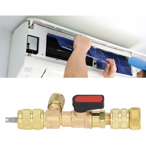Geeignet für Werkzeuge zum Ein- und Ausbau von Ventileinsätzen der Kältemittel R12, R22 und R410A schneller Ventileinsatzwechsel mit 1/4 SAE- und 5/16 SAE-Gewindeanschlüssen. (1/5)