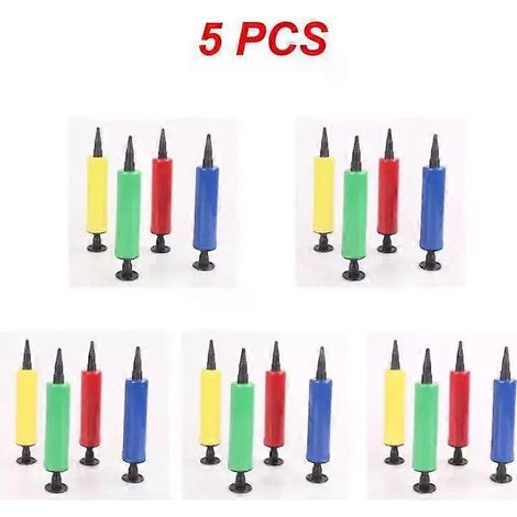 Petit format, lot de 10 pompes à ballons portables et pratiques pour ballons, jouets gonflables et ballons en aluminium. Outils de gonflage manuels à aiguille. (1/4)