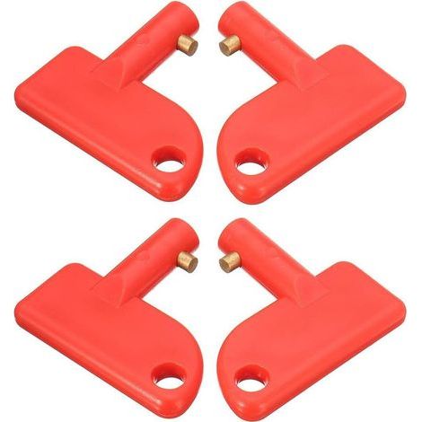 Lntyq 4 Pièces Batterie Coupée des Clés, Clés Pour Interrupteur De Batterie De Voiture, Clé De Commutateur D'Isolateur De Batterie, Clés Rechange Commutateur D'Isolateur, Pour Auto Voiture VéHicules (1/4)