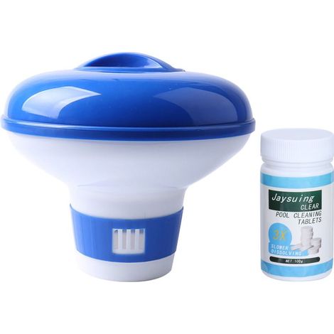 Distributeur automatique flottant de pastilles de chlore pour piscine, nettoyeur de piscine, accessoires de piscine. (1/5)