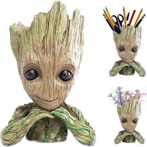 Blumentopf, Stiftehalter, Baummann-Pflanztopf, als Geschenk, für Kinder, Aquarium/Innen- und Außendekoration (denken Sie an (1/5)