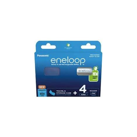 Panasonic Eneloop Micro AAA 800mAh  Akkubox 4 Pezzi