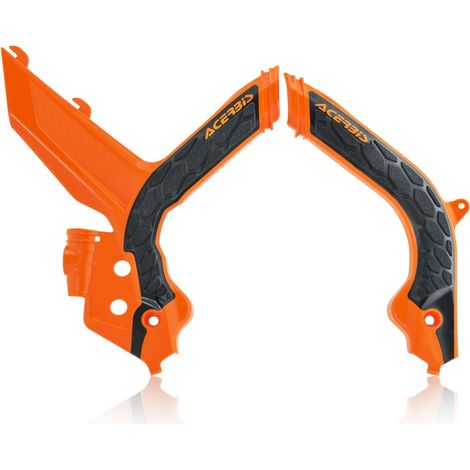 PROTECTORES DE CHASIS ACERBIS X-GRIP PARA KTM EXC / EXC-F / XC-W / XCF-W '20-'23 NARANJA / NEGRO