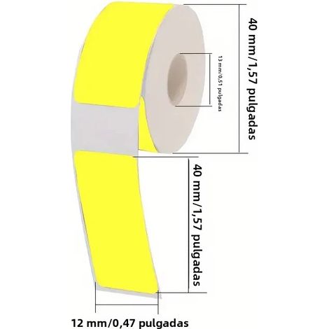 Ruban d'étiquette thermique pour imprimante étiquettes P15 : 2 unités, dimensions 12x40mm, 160 pièces par rouleau, compatible avec Phomemo D30, Marklife P12 P11 Labelle, fabricant d'autocollants. (1/5)