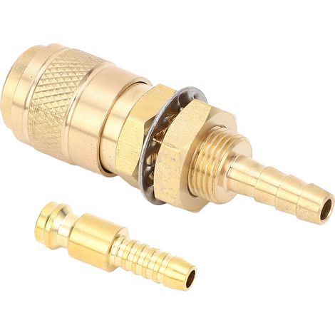 Adaptateur de gaz refroidi à l'eau, raccord rapide en laiton pour torche de soudage MIG/TIG PTA DB 6 mm/0,24 po (1/5)