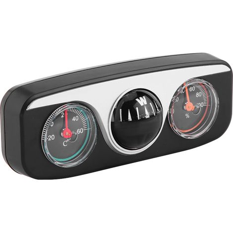 Support GPS 3-en-1 pour voiture : boussole de direction, thermomètre et hygromètre pour tableau de bord (1/5)