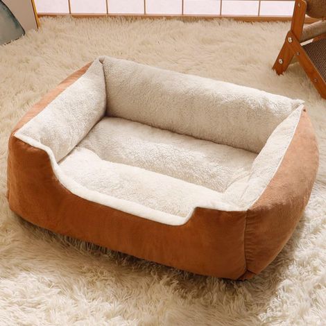 Grand lit pour chien avec côtés, doux et apaisant, rectangulaire, antidérapant, 3XL, 90 x 68 x 18 cm (1/2)