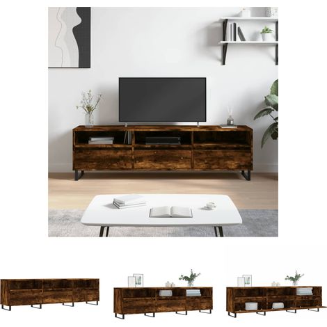 The Living Store TV-Schrank Räuchereiche 150x30x44,5 cm Holzwerkstoff - TV-Möbel (1/5)