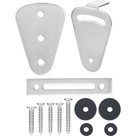 Serrure de Porte Coulissante de Grange avec Rail de Suspension, Quincaillerie en Acier Inoxydable Robuste (1/5)