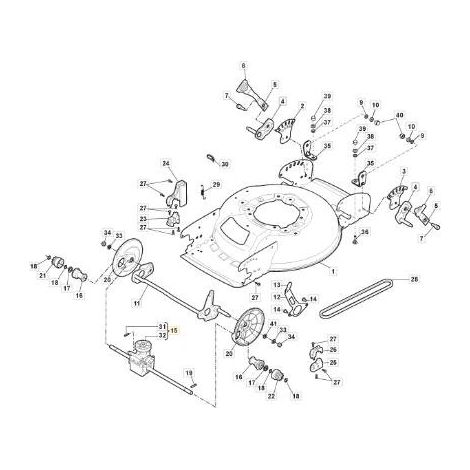 GR.TRACTION GT MONO MCS 47 ORIGINAL STIGA - 181003126/0