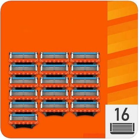 Lames de rasoir mains libres Gillette Fusion – Contour de précision, doubles bandes de lubrification, 16 rasages (1/4)
