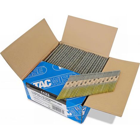 Tacwise – Boîte de 2200 clous à tête fraisée extra galvanisés 3,1 x 90 mm – Pour charpente et construction – Compatibles cloueurs 34°