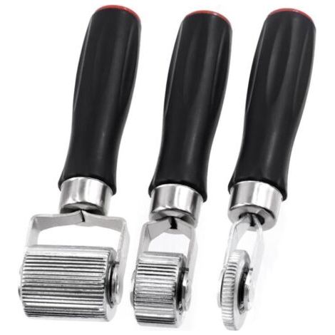 Set di 3 rulli insonorizzanti per auto, 6 mm, 20 mm, 40 mm, rullo per applicazione ruote, rullo per cuciture, kit di isolamento acustico in metallo con (1/5)
