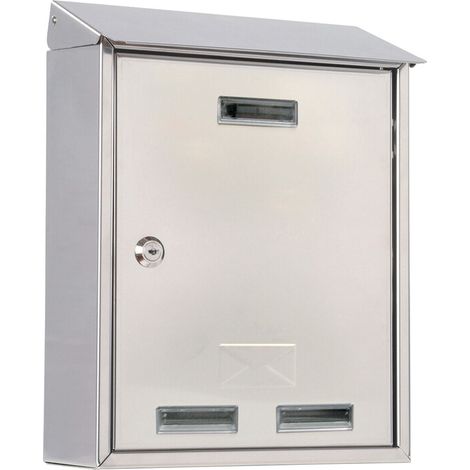CASSETTA POSTALE C/TETTO 3100X INOX 25X10X30 CM